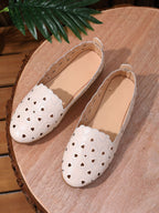 Damen Bequeme Slip-On Ballerinas mit floralem Cut-Out-Design R&B