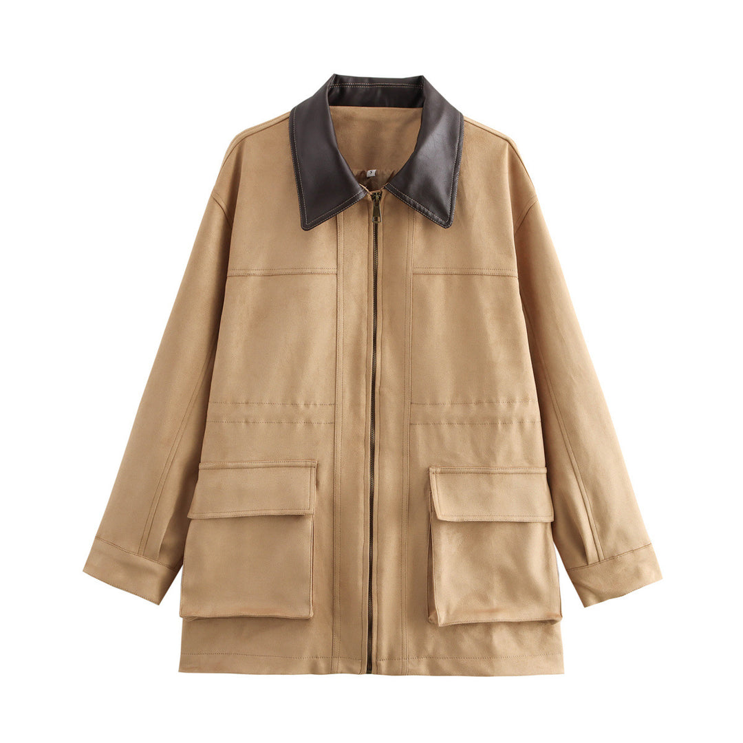 Damen Übergangsjacke mit praktischen Taschen und stilvollem Kragen R&B