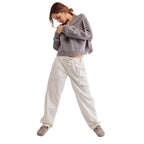 Damen Weite Jeans mit Gürtel und praktischen Taschen