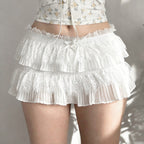 Damen Rüschenshorts aus luftiger Baumwollmischung R&B