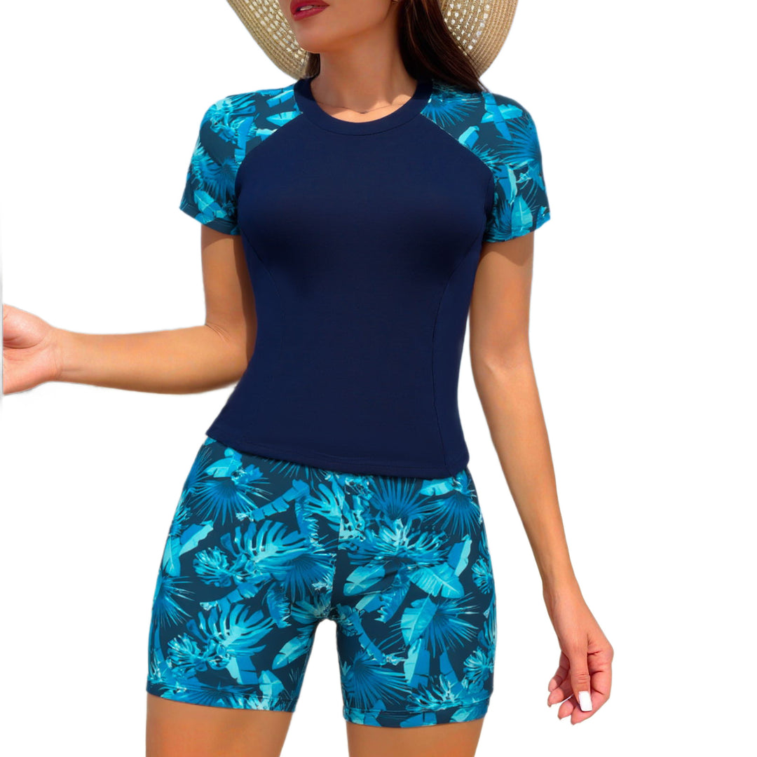 Damen Sportlicher Rashguard mit Shorts R&B