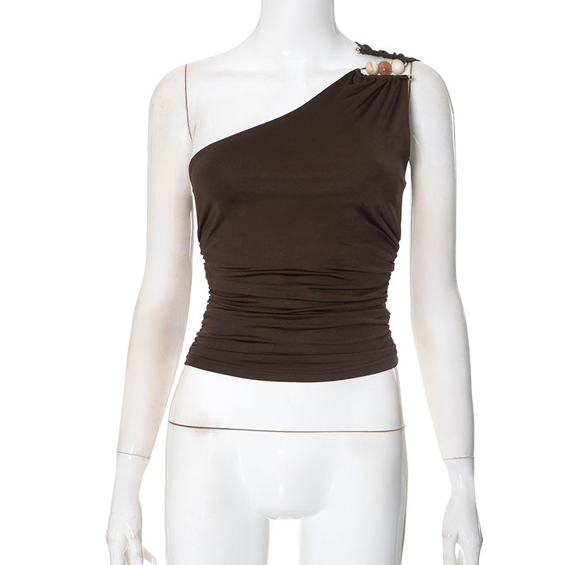 Damen Asymmetrisches Oberteil mit dekorativem Rüschendetail R&B