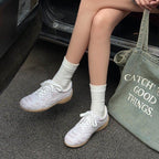 Damen sportliche Sneakers mit atmungsaktivem Mesh-Obermaterial und rutschfester Sohle R&B