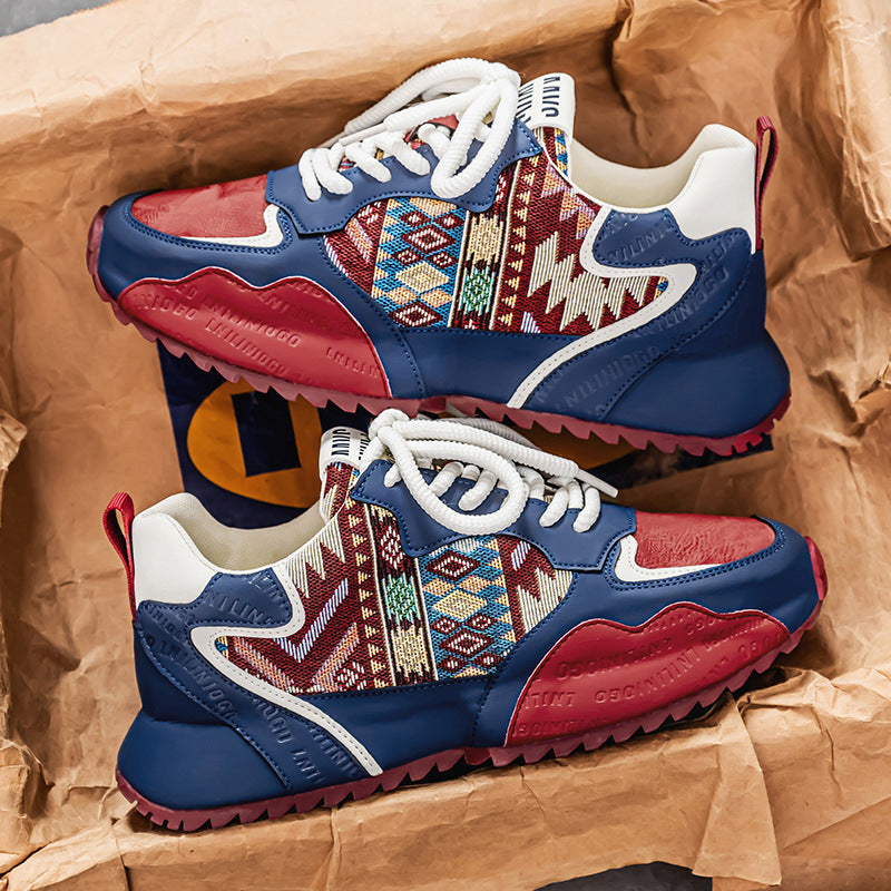 Damen Sportliche Sneaker mit ethnischem Muster und rutschfester Sohle R&B