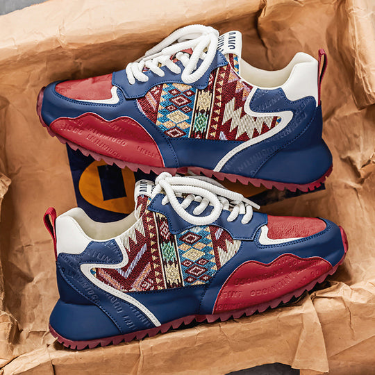 Damen Sportliche Sneaker mit ethnischem Muster und rutschfester Sohle R&B