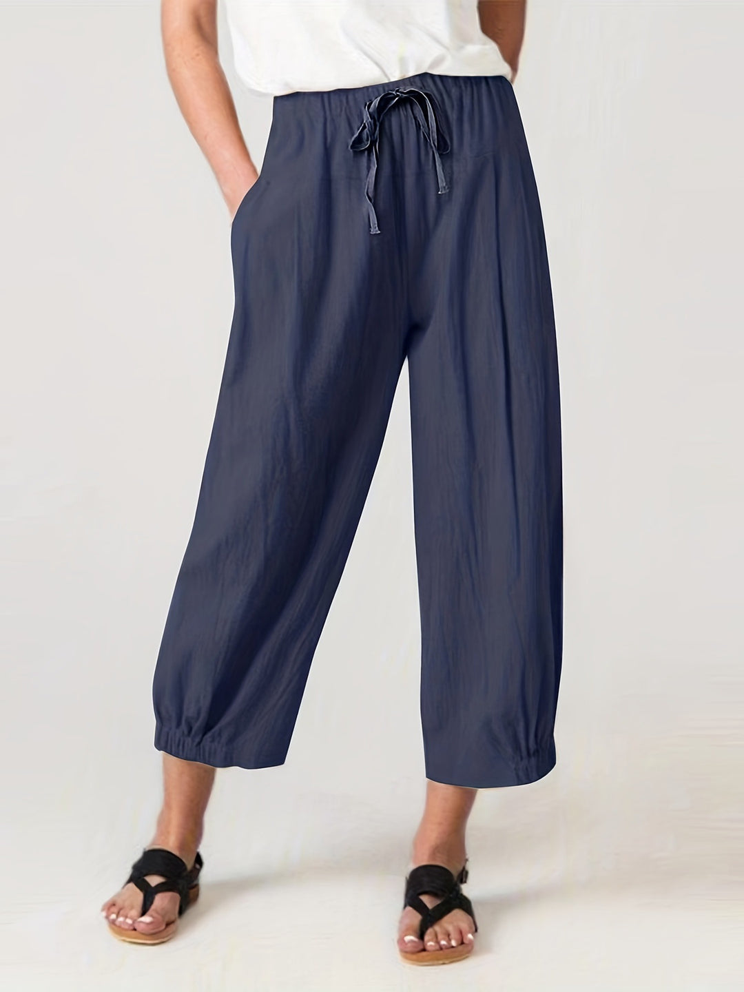 Damen Bequeme Sommerhose mit elastischem Bund R&B
