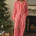 Damen Pyjama-Set mit fröhlichem Schlaufen-Design