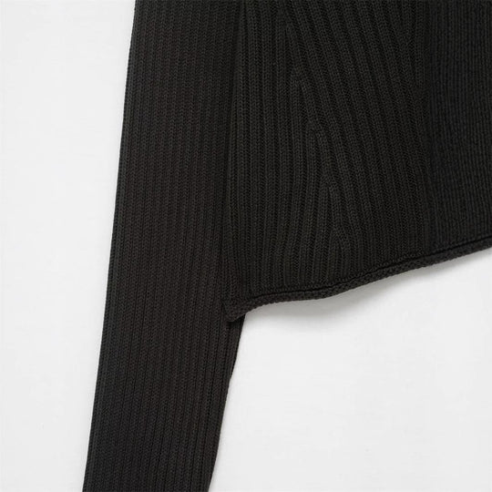Damen Strickjacke mit breitem Kragen und modischen Knopfdetails R&B