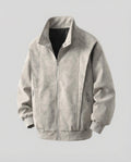 Herren Velours Kurzjacke Stehkragen