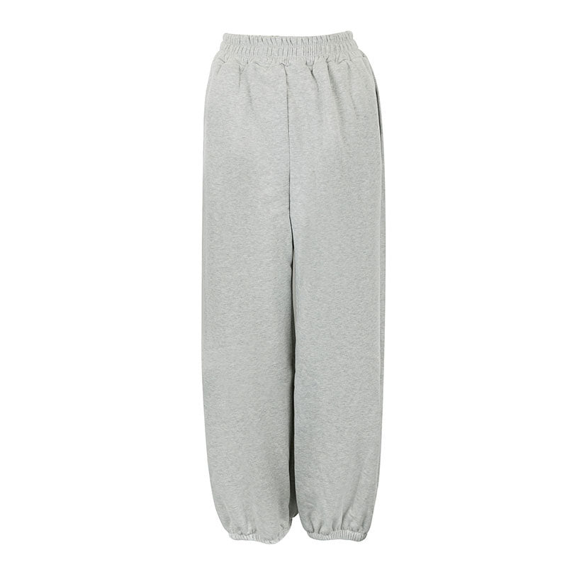 Damen bequeme Sweatpants mit elastischem Bund und legerem Schnitt R&B