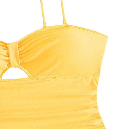 Damen Einteiler Badeanzug mit modischem Cut-Out R&B