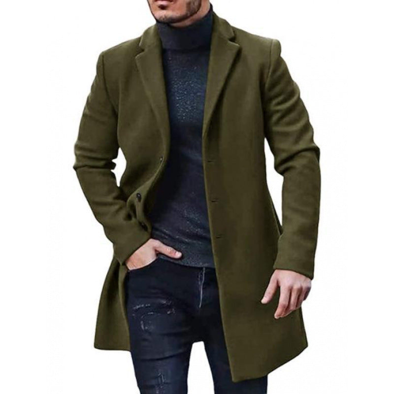 Herren eleganter Wintermantel mit modernem Schnitt R&B