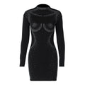 Damen Elegantes und figurbetontes Abendkleid mit hochwertigen Strassverzierungen R&B