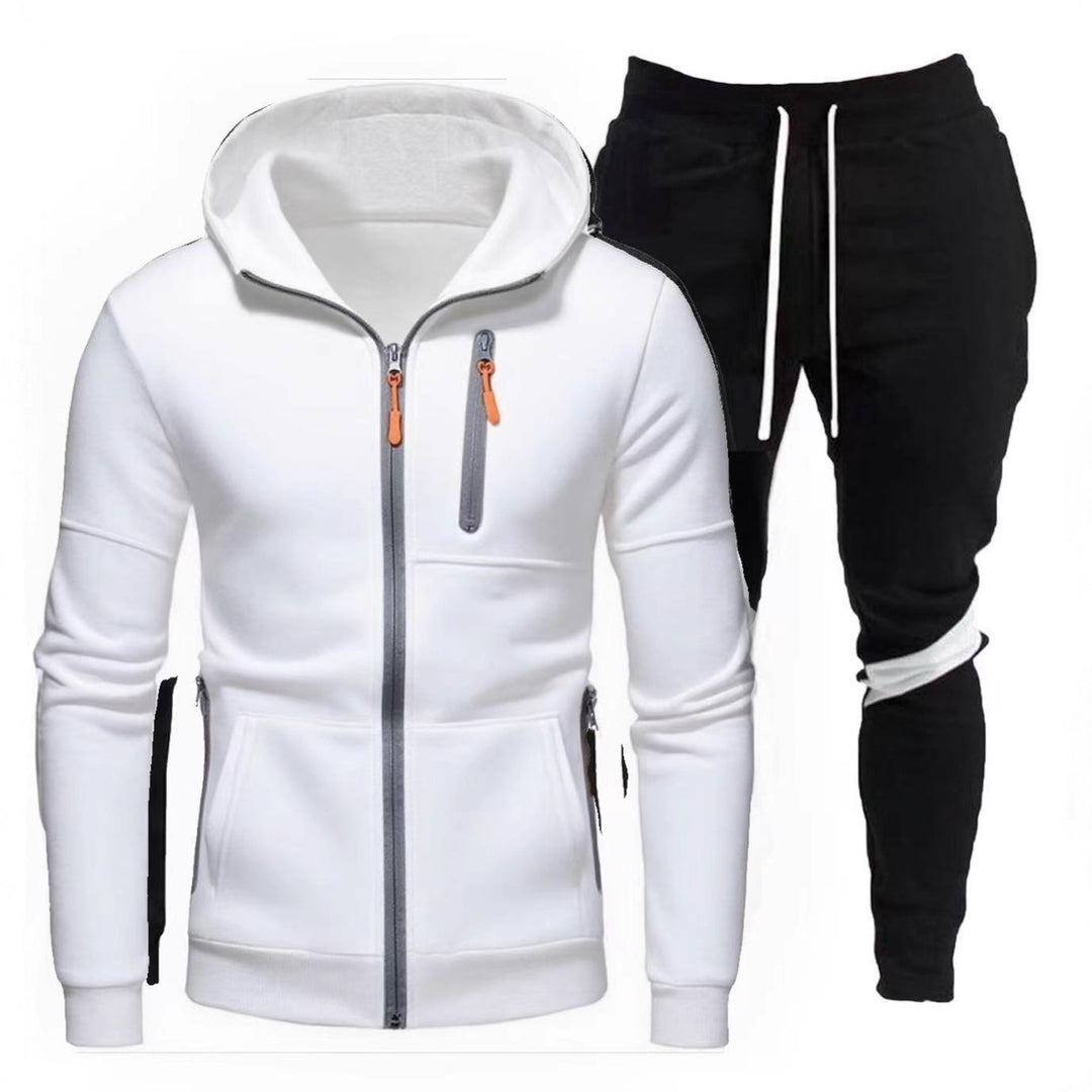 Herren sportliche Kapuzenjacke mit praktischem Reißverschluss und Jogginghose R&B