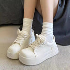 Damen Plateau Sneakers mit bequemer Dämpfung