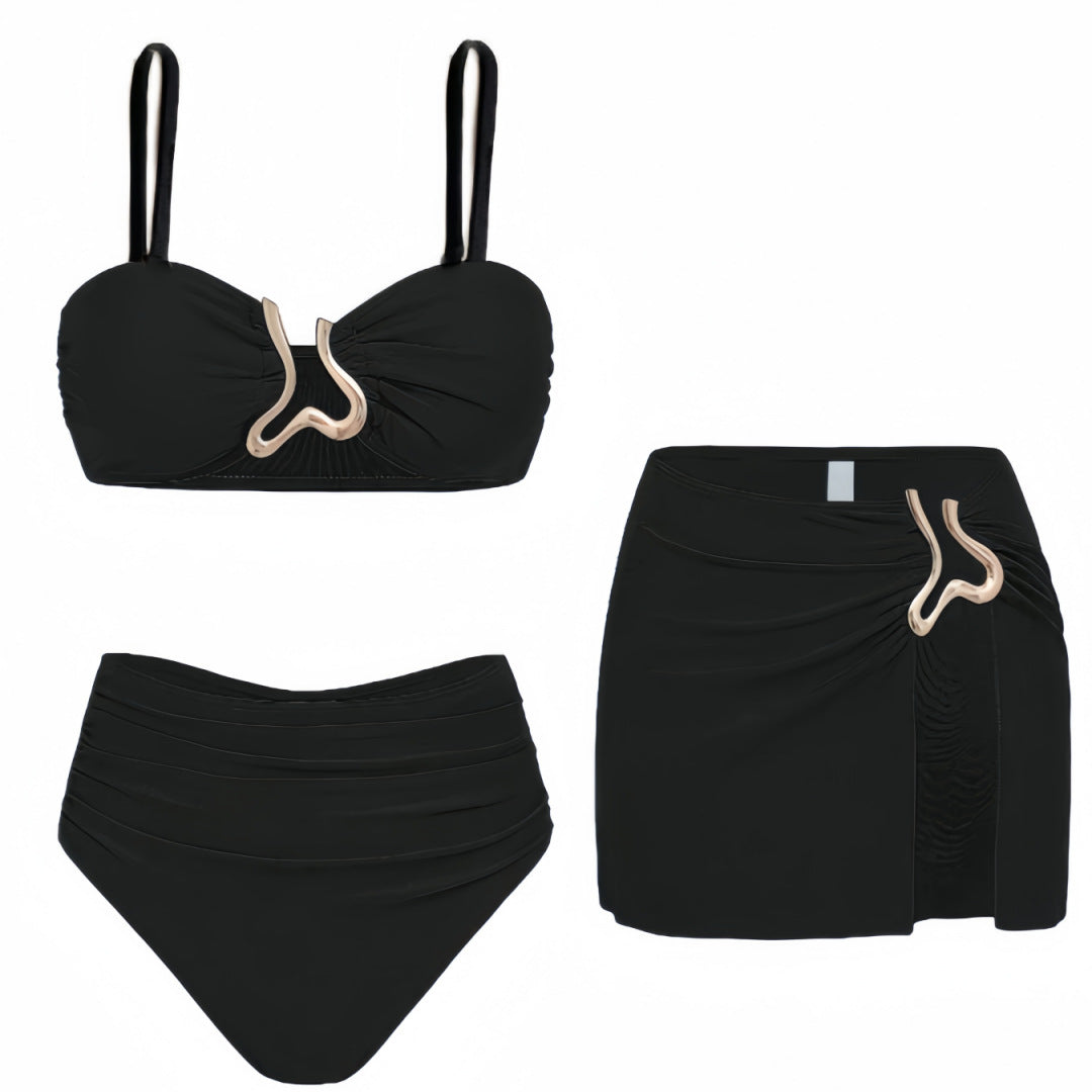 Damen Bikiniset mit elegantem Wickelrock und modischem Design R&B