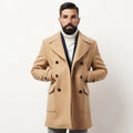 Herren modischer Doppeltbreasted Mantel mit praktischen Taschen R&B