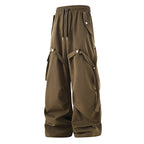 Damen moderne Utility-Hosen mit verstellbarem Bund und praktischen Taschen R&B
