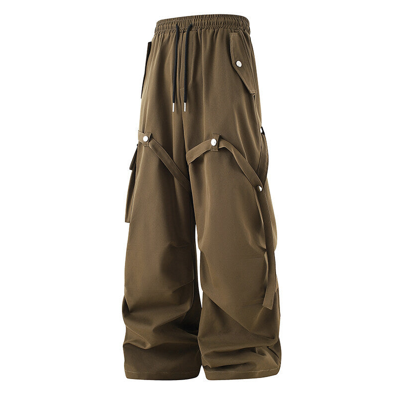 Damen moderne Utility-Hosen mit verstellbarem Bund und praktischen Taschen R&B