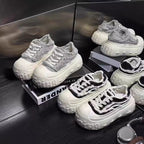 Damen Plüschige Chunky Sneakers mit dicker Sohle R&B