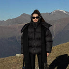 Damen gefütterte Outdoor-Jacke mit hochgeschlossenem Kragen und gestepptem Design R&B