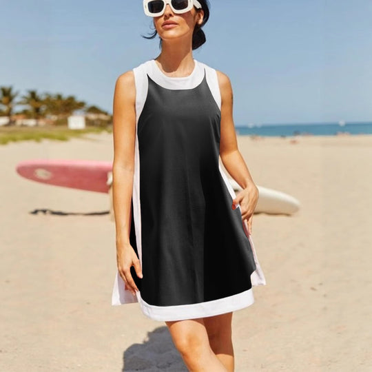 Damen lässiges Strandkleid mit praktischen Taschen R&B