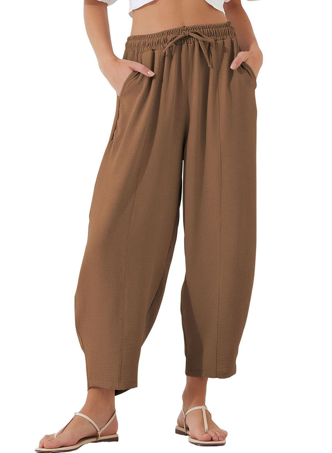 Damen Lockerer Fit Leichte Hosen R&B