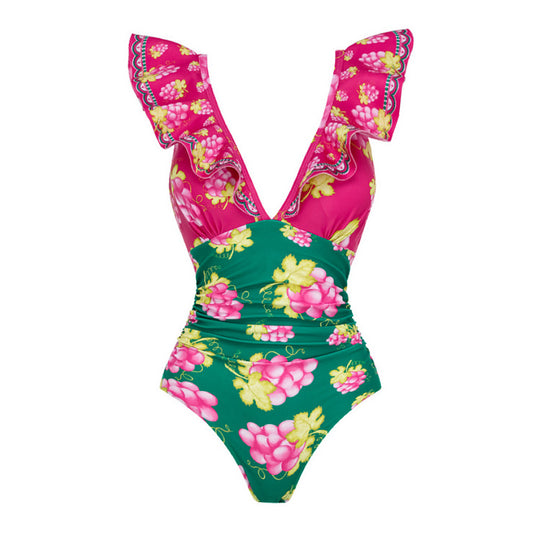 Damen Stylish Elegantes Badeanzug- und Rockset R&B
