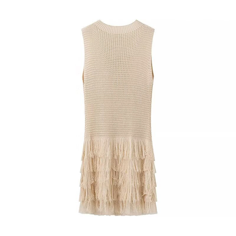 Damen Strickkleid mit Fransen und luxuriösem Design R&B