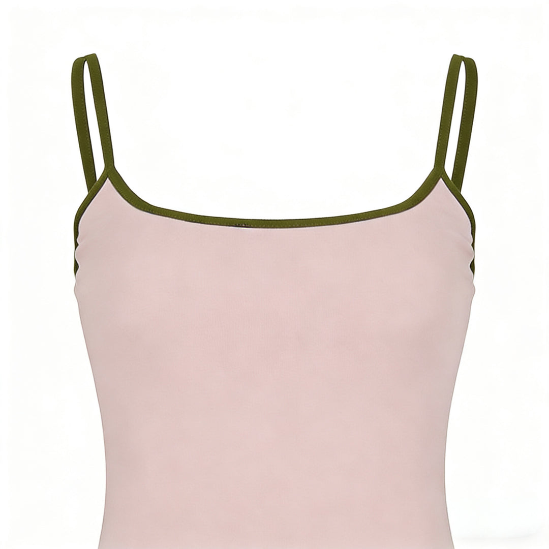 Damen Sportliches Tanktop mit hohem Taillenbund und bindbarem Rock R&B