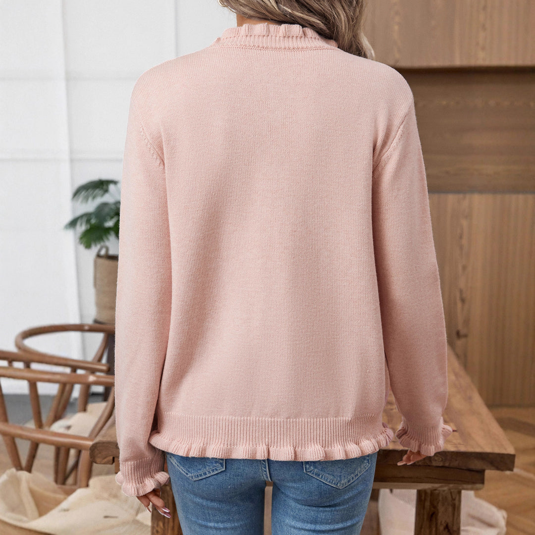 Damen Strickjacke mit Rüschen R&B
