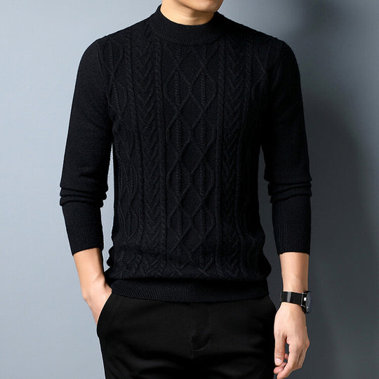 Herren Strickpullover mit strukturiertem Zopfmuster R&B