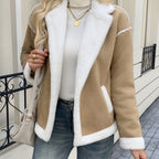Damen Übergangsjacke mit gefüttertem Kragen und seitlichen Taschen R&B