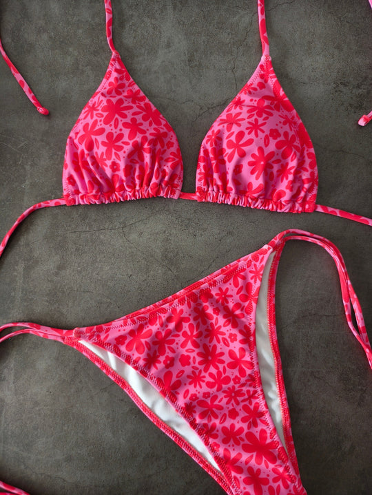Damen Triangel-Bikini mit floralem Design R&B