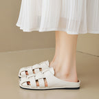 Damen Komfortable und stilvolle Clogs mit hübscher Faltendetail