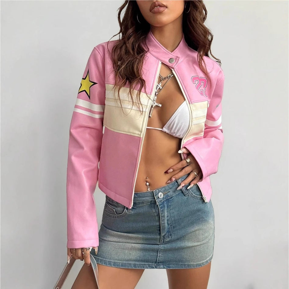 Damen Sportliche Kurzjacke mit detailreichen Applikationen R&B