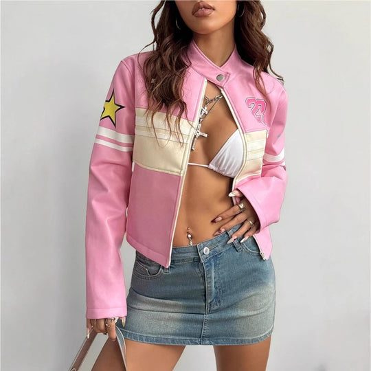 Damen Sportliche Kurzjacke mit detailreichen Applikationen R&B