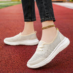 Damen Sportliche und atmungsaktive Freizeitsneakers mit elastischem Schnürsystem R&B