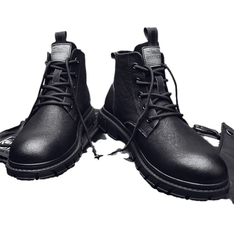 Damen modische Schnürboots mit robustem Profil und warmem Innenfutter