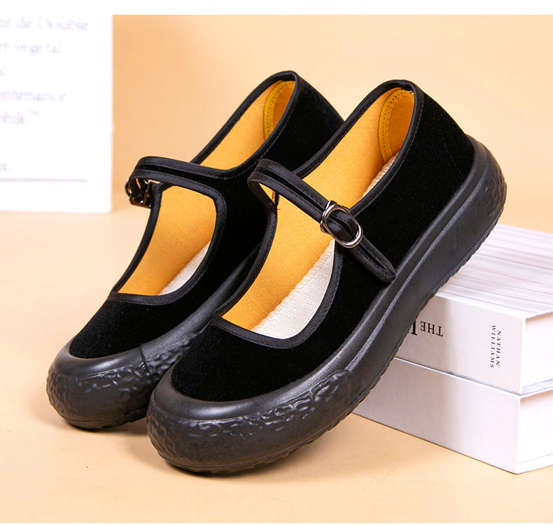 Damen Bequeme Riemchen-Schuhe mit rutschfester Sohle R&B