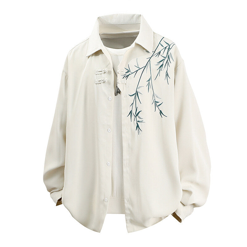 Damen Blusenjacke mit stilvollem Blumenmuster und weichem Stoff R&B