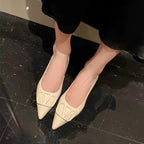 Damen elegante spitze Ballerinas mit modischem Riemendesign R&B