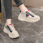 Damen modische Sneakers mit hohem Komfort und stoßdämpfendem Sohlenprofil R&B