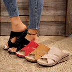 Damen Komfortable Wedge-Sandalen mit atmungsaktiven Riemen R&B