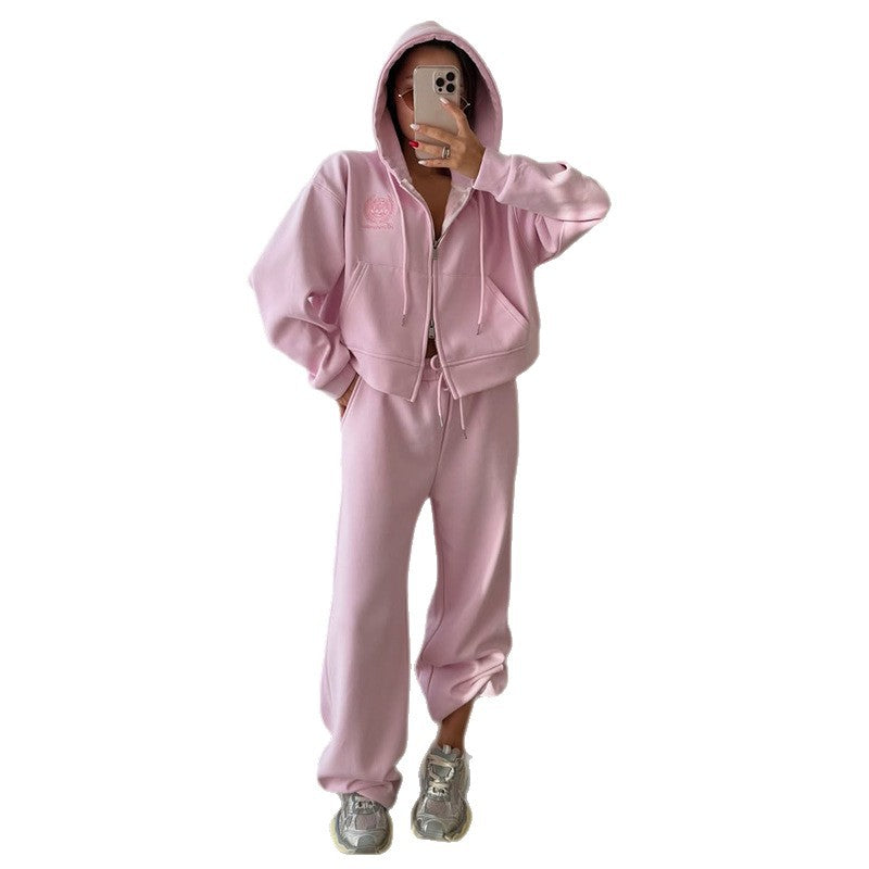 Damen lässiger Hoodie und Jogginghose Set R&B