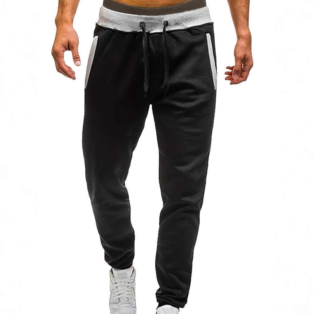 Herren Sportliche Jogginghose mit eingearbeiteten Seitentaschen und verstellbarem Kordelzug R&B