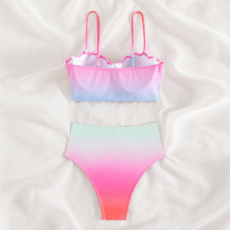 Damen Bikini-Oberteil mit Muschelform und hohem Bund R&B