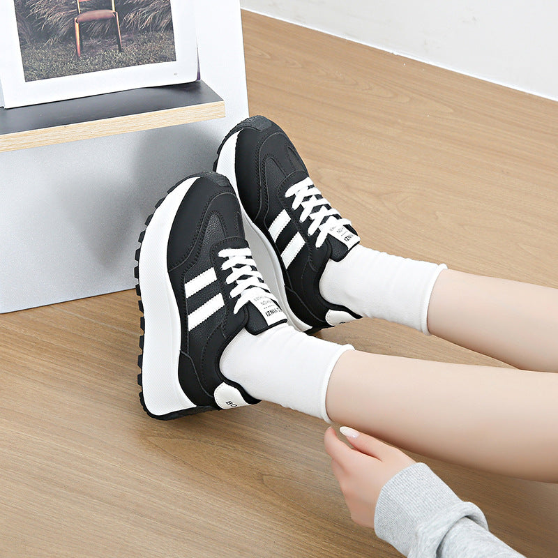 Damen sportliche Plateau Sneakers mit atmungsaktiver Mesh-Oberfläche R&B