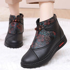 Damen Elegante Ankle Boots mit floralem Muster und komfortablem Schnürverschluss R&B