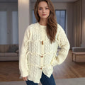 Damen Strickjacke mit innovativem BindR&Band und Knopfdetails R&B